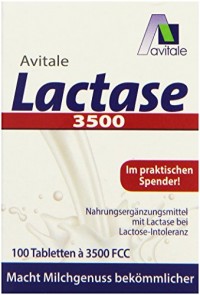 Avitale Lactase 3500 FCC, 100 Laktase Tabletten im Klickspender
